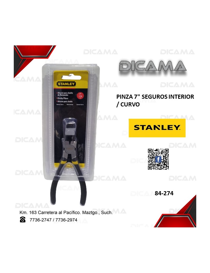 PINZA 7" SEGUROS INTERIOR/CURVO