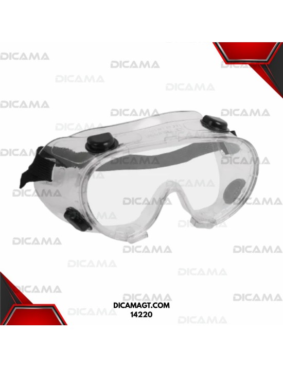 LENTES DE SEGURIDAD TRANSPARENTE CON VALVULAS DE VENTILACION INDIRECTA TRUPER 14220