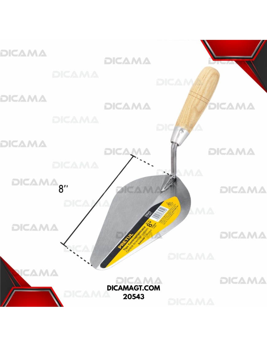 CUCHARA PARA ALBAÑIL 8 TIPO CENTROAMERICANA PRETUL 20543