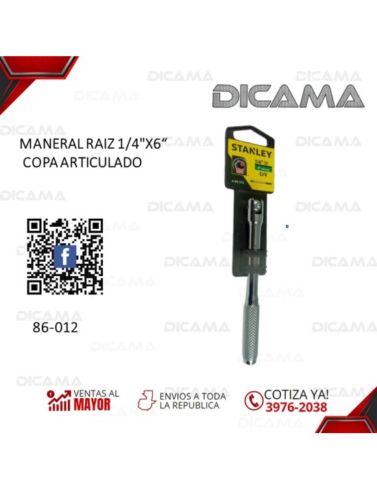 MANERAL RAIZ 1/4" 6" COPA ARTICULADO