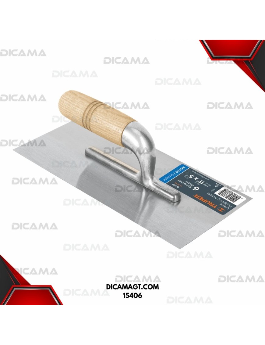 PLANCHA CANTO RECTO 6 REMACHES MANGO MADERA TRUPER 15406