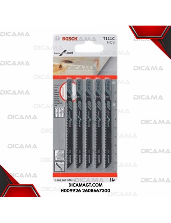 JUEGO DE 5 SIERRAS T111C BOSCH H009926 2608667300