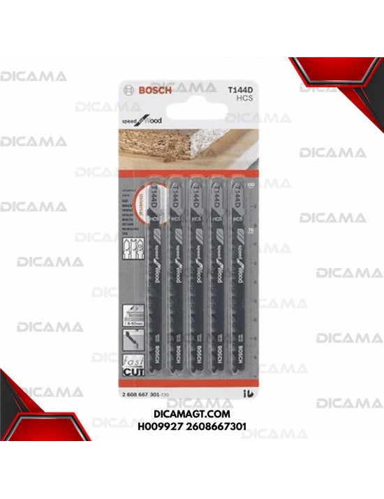 JUEGO DE 5 SIERRAS T144D BOSCH H009927 2608667301