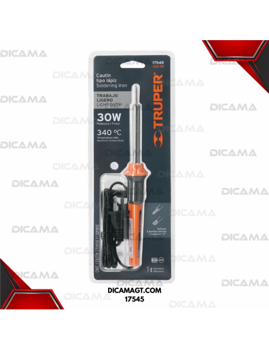 CAUTIN 30 W TIPO LÁPIZ PARA TRABAJO LIGERO TRUPER 17545