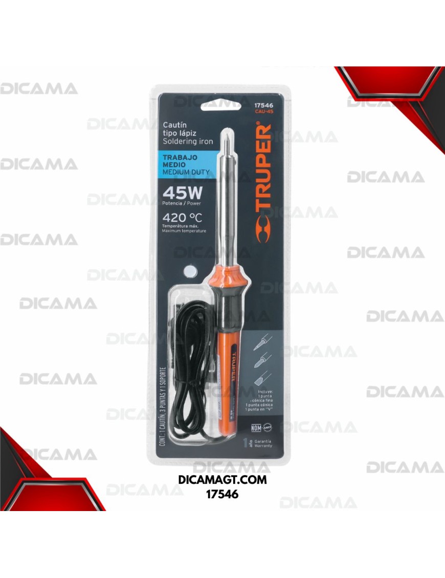 CAUTIN 45 W TIPO LÁPIZ PARA TRABAJO MEDIO TRUPER 17546