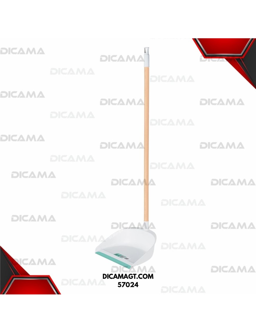 RECOGEDOR BASURA PLASTICO CON BASTON METÁLICO TRUPER 57024