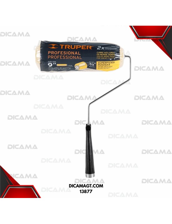 RODILLO PARA PINTAR 9 X 3/4 SUPERFICIES RUGOSAS TRUPER 13877