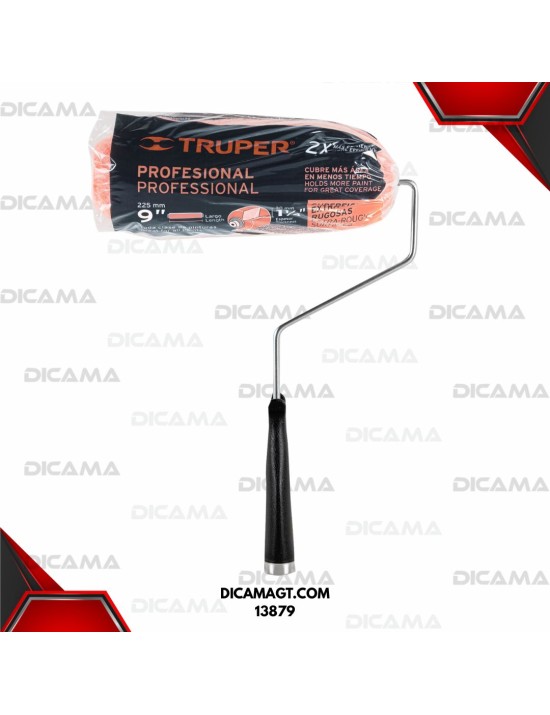 RODILLO PARA PINTAR 9 X 1-1/4 SUPERFICIES EXTRARRUGOSAS TRUPER 13879