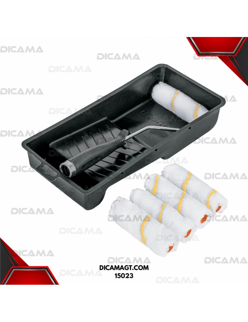 RODILLO KIT PARA PINTAR 4 (MANERAL, CHAROLA Y FELPA) TRUPER 15023