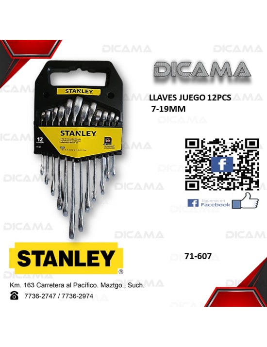 LLAVES JUEGO 12 PZAS 7-19MM