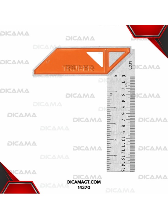 ESCUADRA 6 PARA CARPINTERO ACERO INOX TRUPER 14370