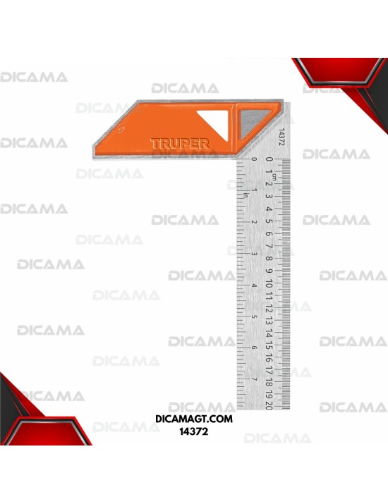 ESCUADRA 8 PARA CARPINTERO ACERO INOX TRUPER 14372