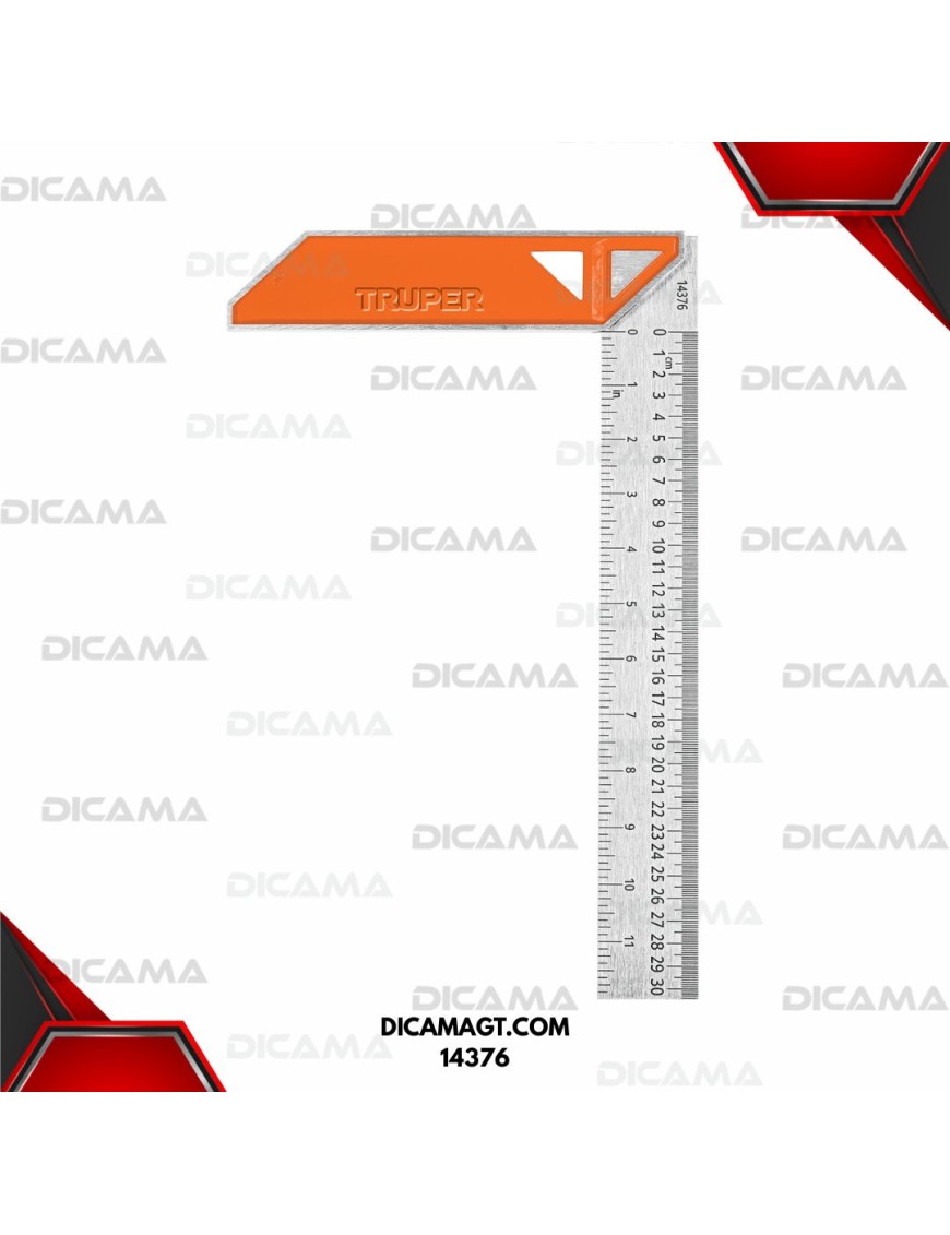 ESCUADRA 12 PARA CARPINTERO ACERO INOX TRUPER 14376