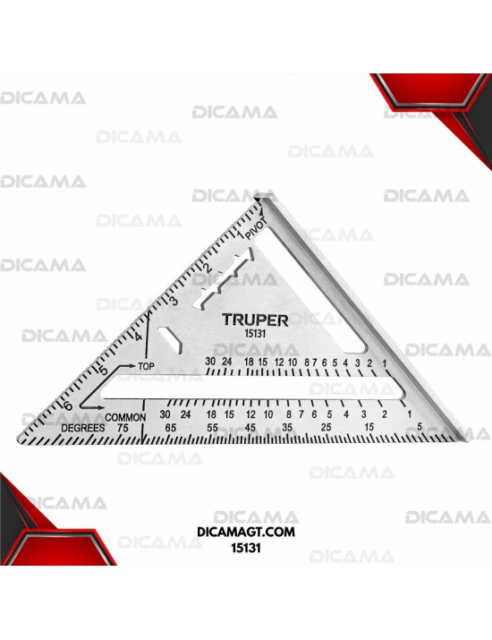 ESCUADRA 7 DE ALUMINIO PARA MUROS DE YESO TRUPER 15131