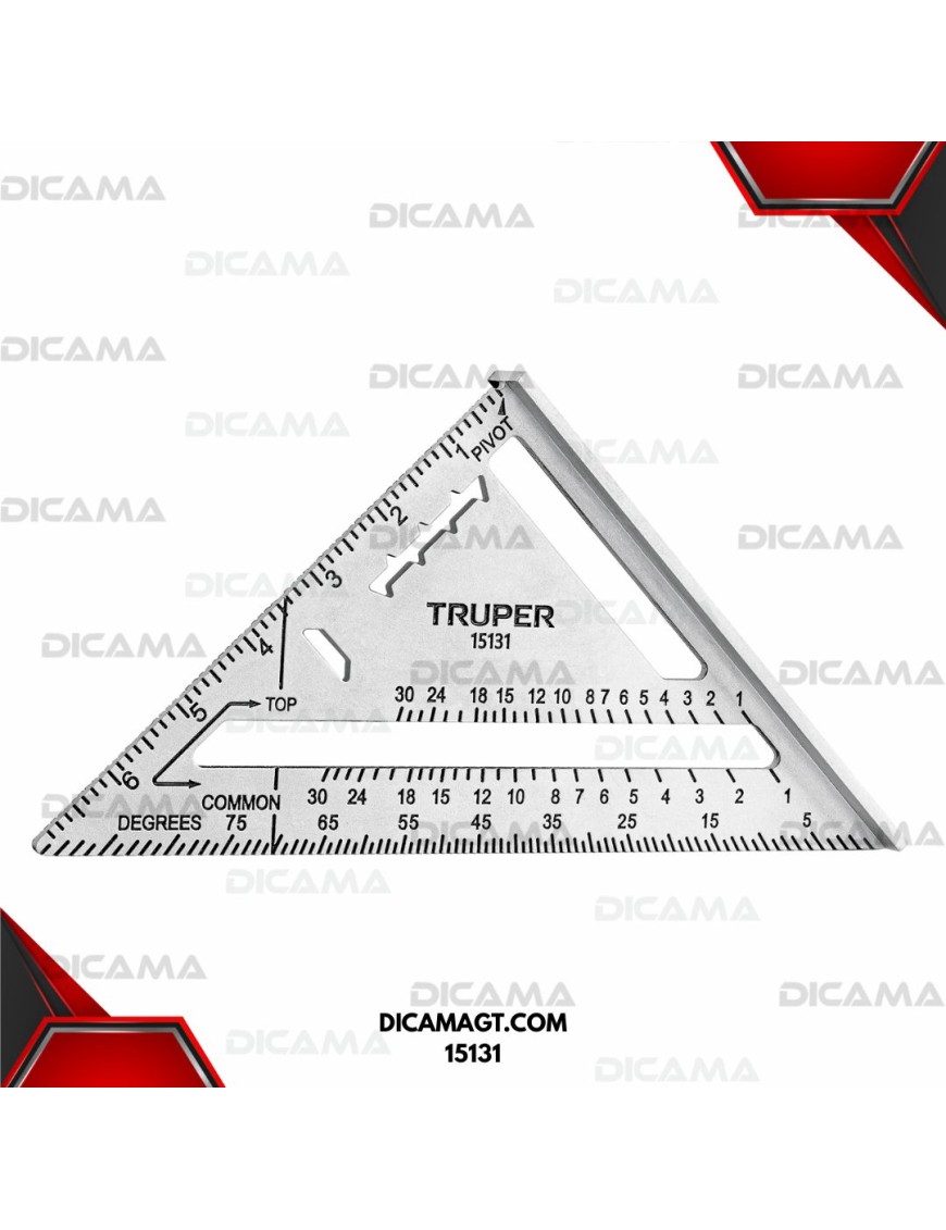 ESCUADRA 7 DE ALUMINIO PARA MUROS DE YESO TRUPER 15131
