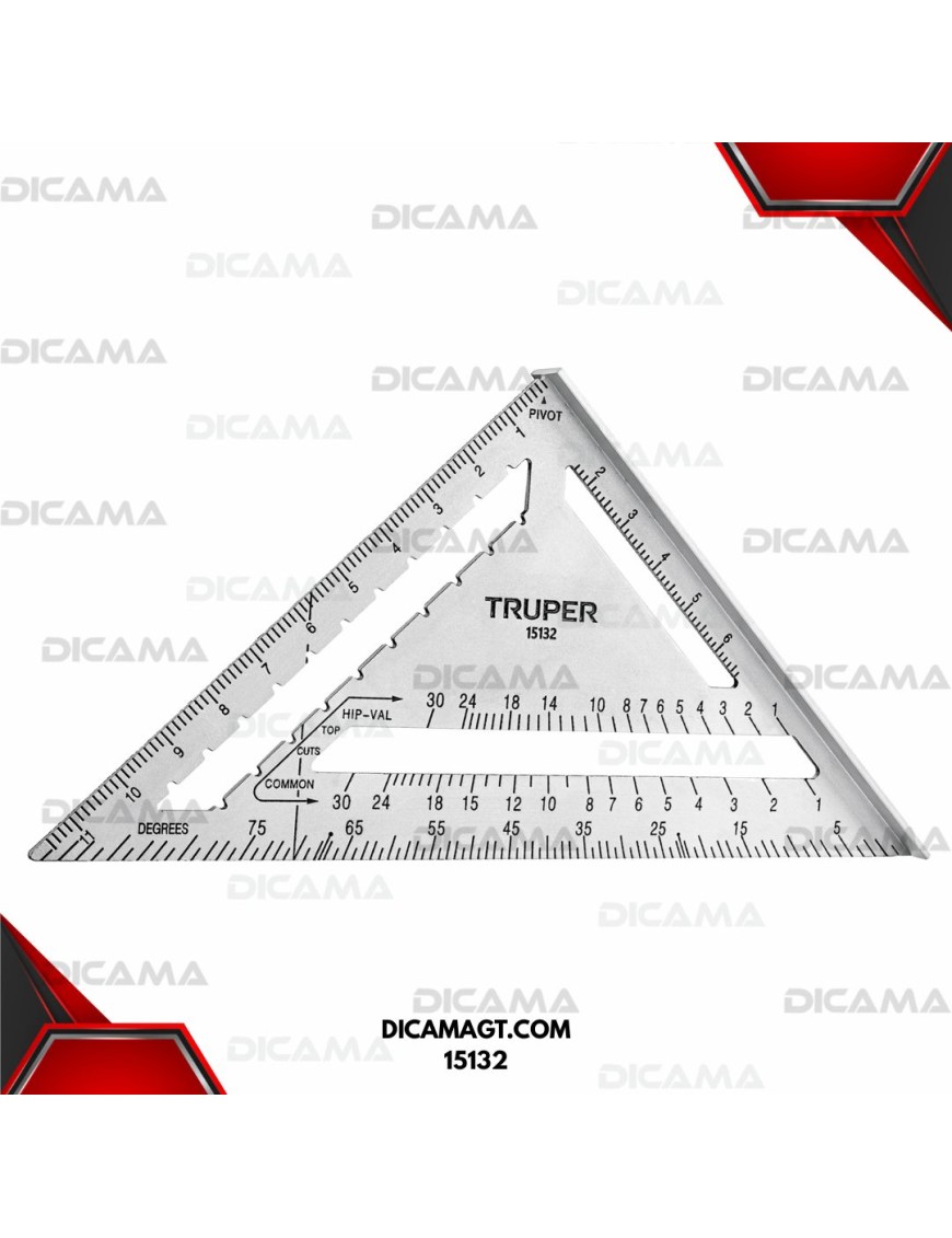 ESCUADRA 12 DE ALUMINIO PARA MUROS DE YESO TRUPER 15132