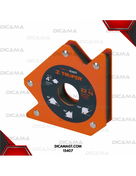 ESCUADRA 4 MAGNETICA PARA SOLDAR CAP 23 KG TRUPER 15407