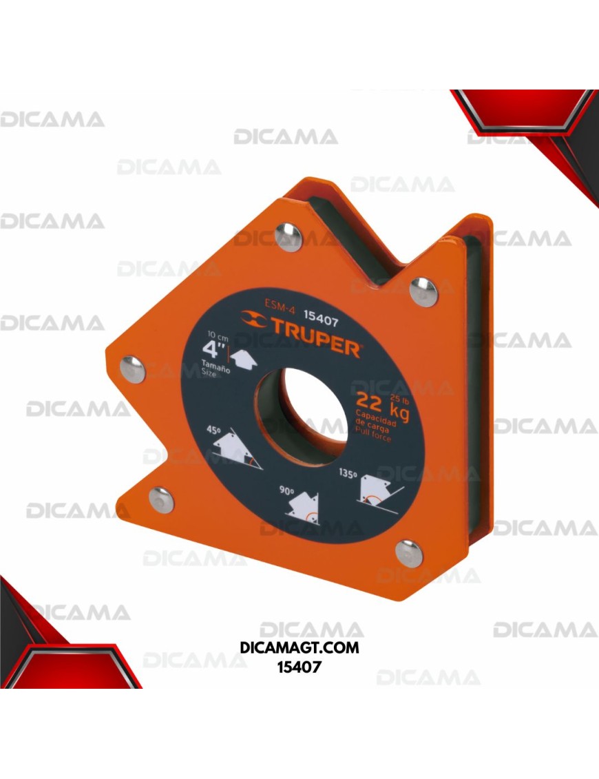 ESCUADRA 4 MAGNETICA PARA SOLDAR CAP 23 KG TRUPER 15407