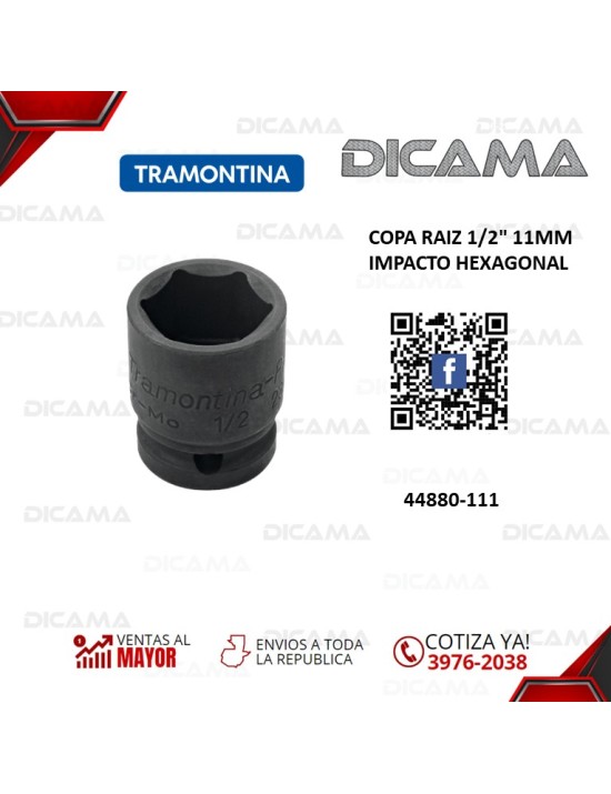 COPA RAIZ 1/2" 11MM IMPACTO HEXAGONAL