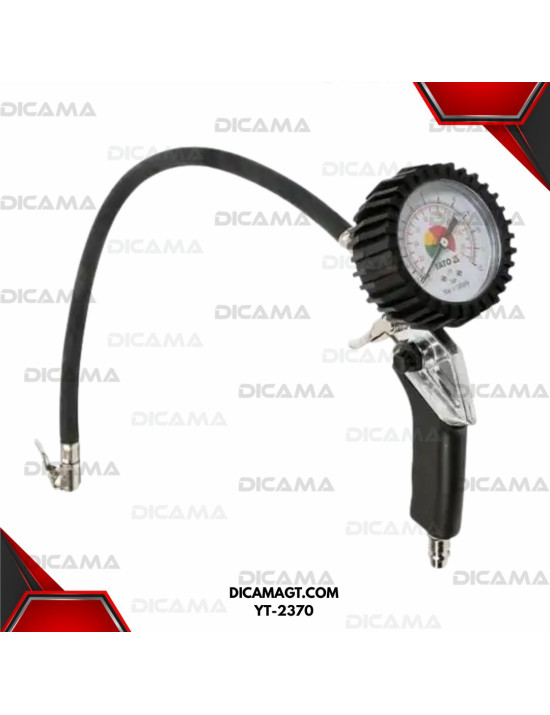 CALIBRADOR PARA INFLAR LLANTAS C/ MANOMETRO YATO YT-2370