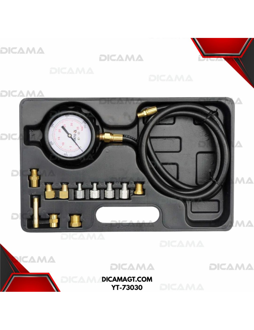MEDIDOR DE PRESIÓN DE ACEITE 12 PCS YATO YT-73030