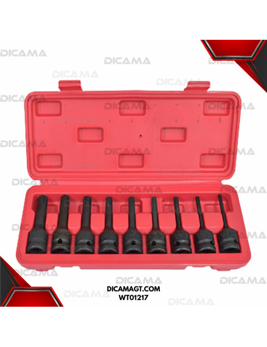 COPAS JGO DESARMADORAS DE IMPACTO LARGAS 9 PZAS BBT WT01217