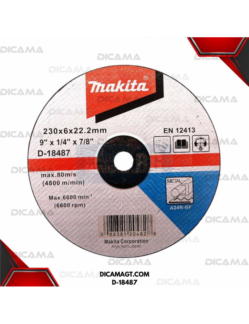 DISCO PARA CORTAR METAL 9X1/4X7/8 MAKITA D-18487