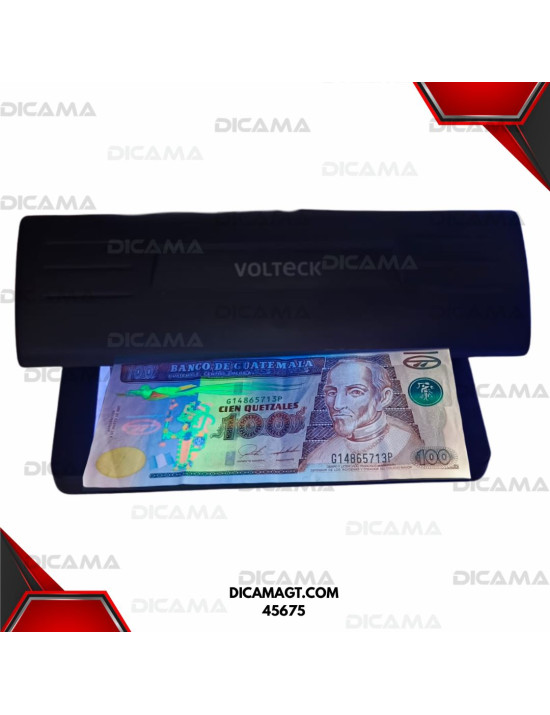 DETECTOR DE BILLETES FALSOS CON DOBLE LAMPARA VOLTECK 45675