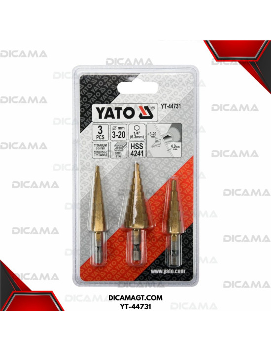 BROCAS JUEGO 3 PZAS CONICA YATO YT-44731