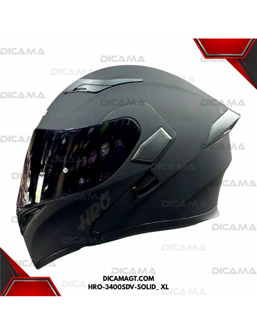 CASCO MOTORISTA XL NEGRO MATE LISO 3400 HRO HRO-3400SDV-SOLID_ XL