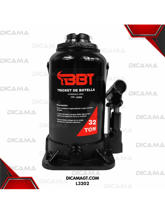 TRICKET DE BOTELLA 32 TONELADAS BBT L3202