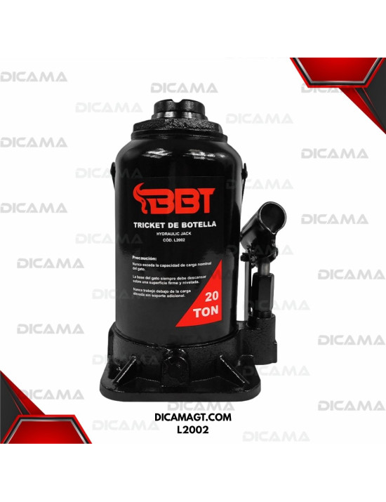 TRICKET DE BOTELLA 20 TONELADAS BBT L2002