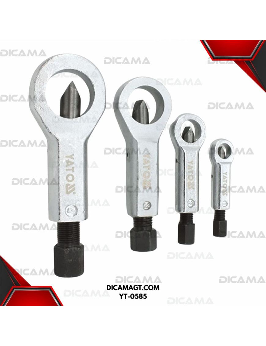 CORTADOR DE TUERCAS 4 PCS YATO YT-0585