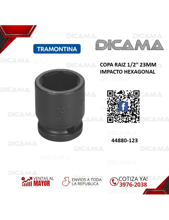 COPA RAIZ 1/2" 23MM IMPACTO HEXAGONAL