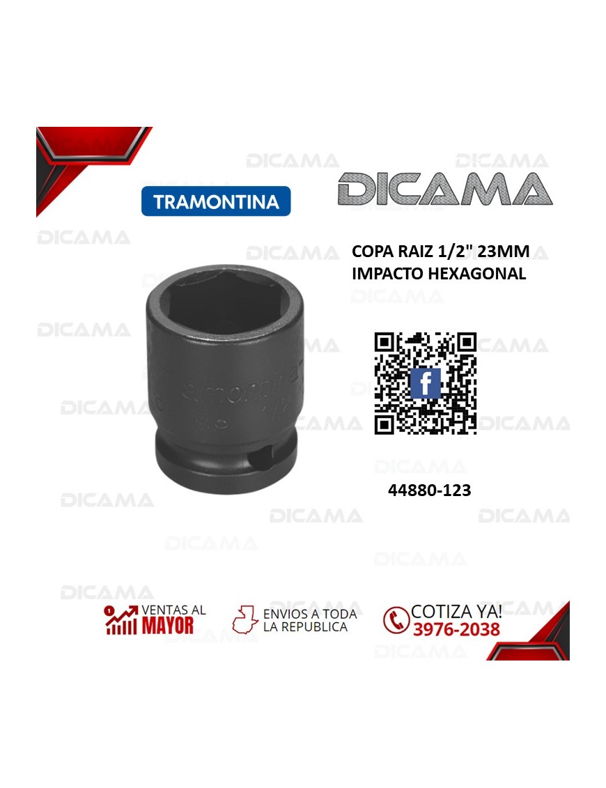 COPA RAIZ 1/2" 23MM IMPACTO HEXAGONAL