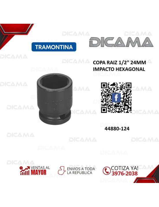 COPA RAIZ 1/2" 24MM IMPACTO HEXAGONAL