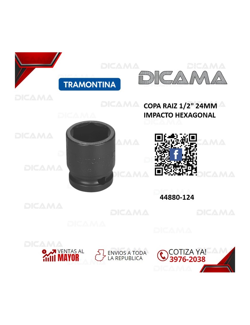 COPA RAIZ 1/2" 24MM IMPACTO HEXAGONAL