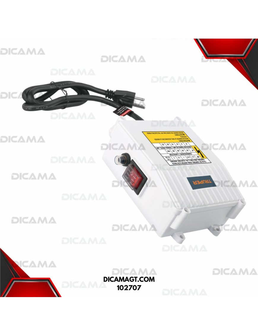 CAJA DE CONTROL PARA BOMBA TIPO BALA 1/2 HP TRUPER 102707