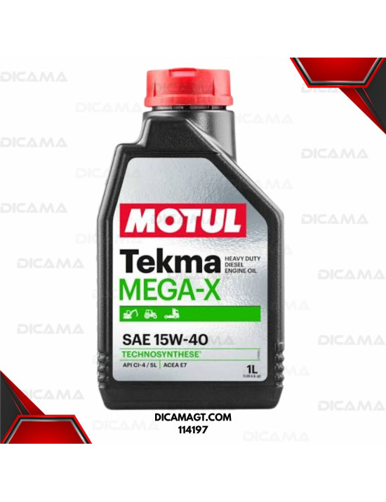 ACEITE LITRO 15W40 TEKMA MEGA X MOTUL 106379/12LTOS