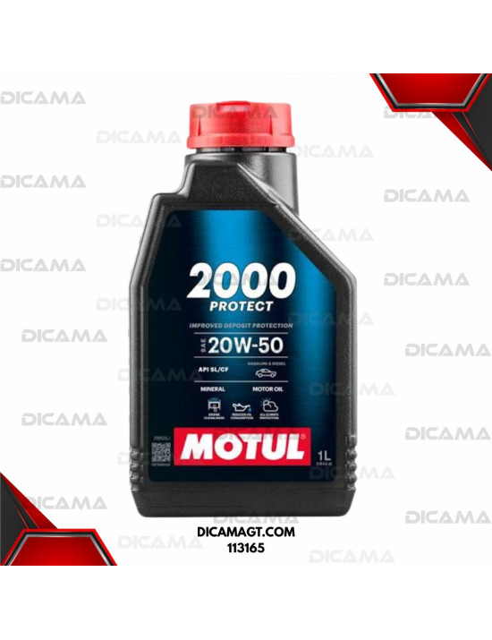 ACEITE LITRO 20W50 2000 MOTUL 102769/12LTOS
