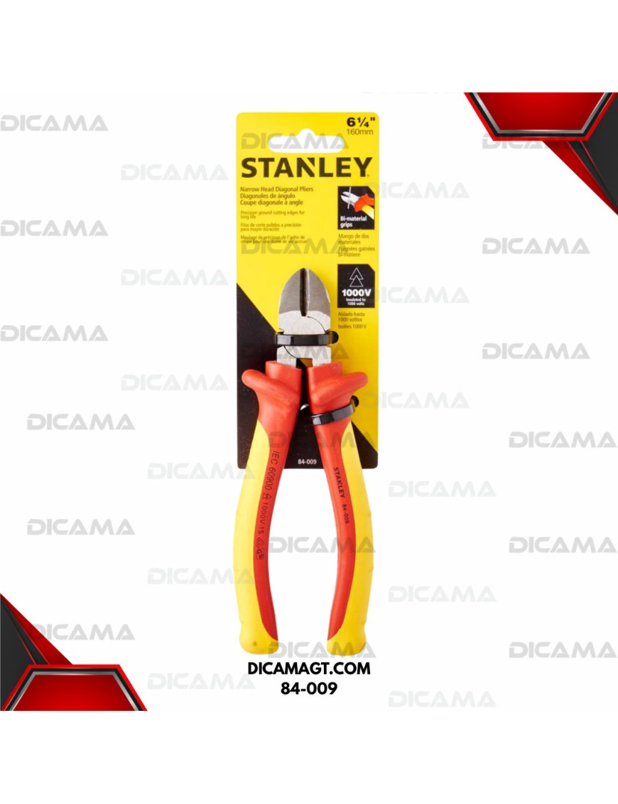 ALICATE 6 ELECTRICISTA MAXSTEEL CORTE DIAGONAL STANLEY 84-009