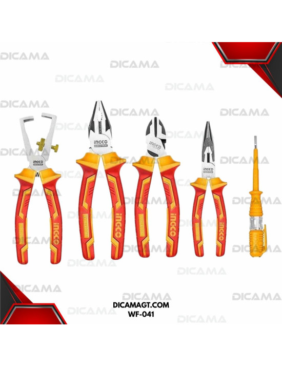 PINZA JUEGO 5 PZAS (6 7 8) APILABLE +TESTER INGCO HKTV01P051
