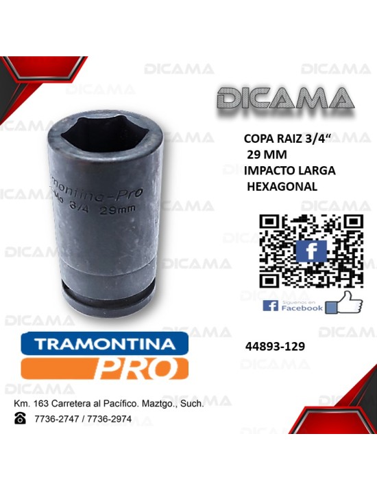 COPA RAIZ 3/4" 29MM IMPACTO LARGA HEXAGONAL