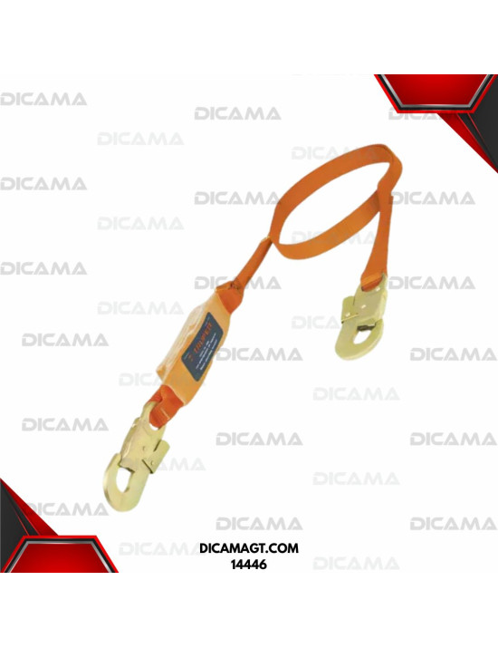 LINEA DE VIDA C/AMORTIGUADOR IMPACTO1.8M TRUPER 14446