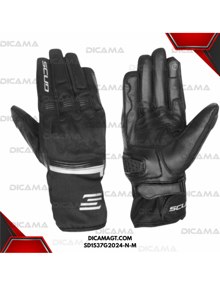 GUANTES MOTORISTA TOURING-SD-NEGRO-M SCUD SD1537G2024-N-M