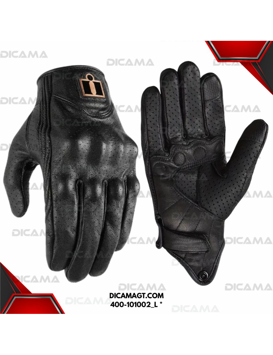 GUANTES MOTORISTA  L CALADO DE PIEL CHINA 400-101002_L *