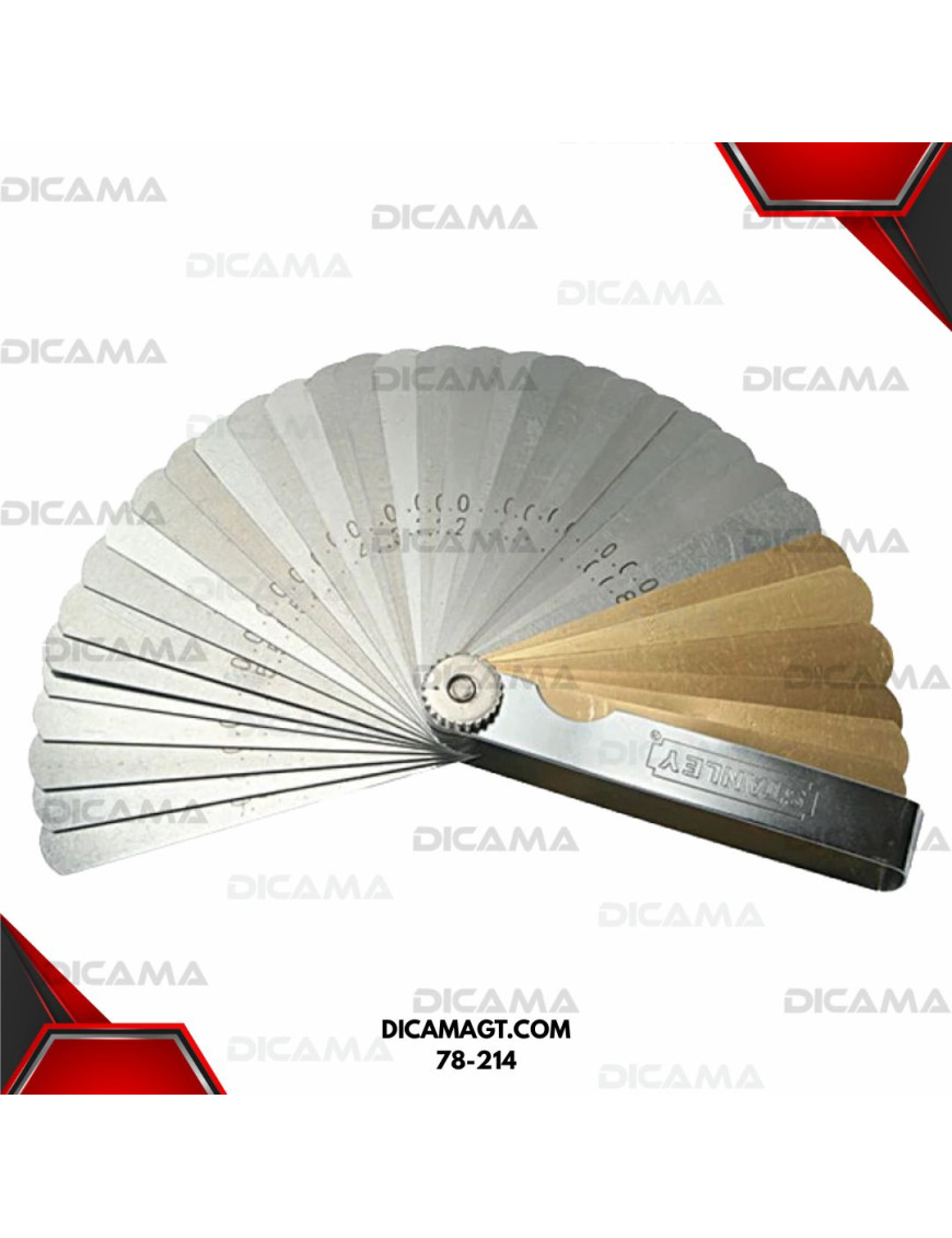 CALIBRADOR BUJIAS Y VALVULAS 36 HOJAS STANLEY 78-214