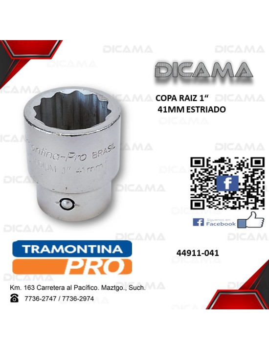 COPA RAIZ 1" 41MM ESTRIADO