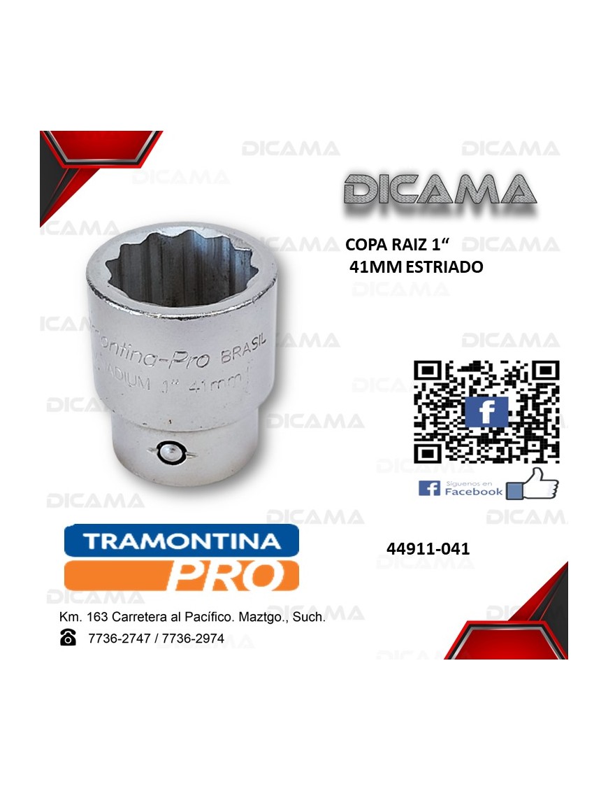 COPA RAIZ 1" 41MM ESTRIADO