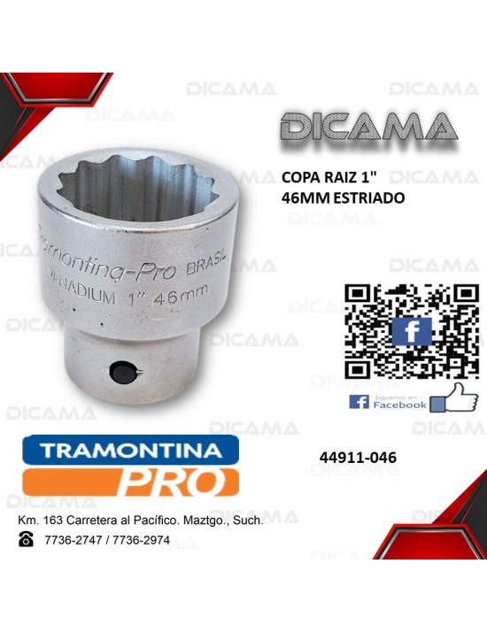 COPA RAIZ 1" 46MM ESTRIADO
